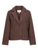 Vila Boucle Jacke mit Fly-Away Kragen in Coffee Bean