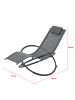 en.casa Schaukelliege Pulsano in Grau (L)166cm (B)74cm (H)86cm