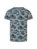 Timezone Blumiges T-Shirt mit Rundhalsausschnitt und normalem Schnitt in Blau
