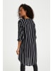 Kaffe Kleid KAmarana Regular fit in Black / Chalk Stripe