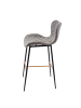 MCW 2er-Set Barhocker E55, Kunstleder Wildlederimitat grau