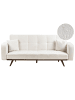 Beliani Schlafsofa HJULBY in Weiß/Braun - (W) 220 x (H) 90 x (L) 82 cm