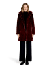 Betty Barclay Plüschjacke mit Kapuze in dunkelrot