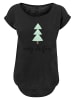 F4NT4STIC Long Cut T-Shirt Merry Christmas Weihnachten in schwarz