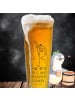 Mr. & Mrs. Panda Bierglas Pinguine Einschlafen mit Spruch in Transparent