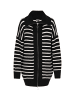 DreiMaster Maritim Cardigan in Schwarz Wollweiss