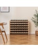 COSTWAY Weinregal Holz stapelbar 101 x 29 x 73 cm in Braun