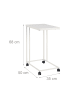 relaxdays Beistelltisch in Weiß - (B)50 x (H)68 x (T)35 cm