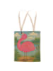 Mr. & Mrs. Panda Shopper Flamingo Stolz Design ohne Spruch in Weiß