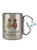 Mr. & Mrs. Panda Tasse Faultier Pärchen mit Spruch in Silber