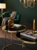 KADIMA DESIGN Design Satztisch COMO /Gold Beistelltisch Metall/Glas,