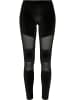 Urban Classics Urban Classics Damen Ladies Velvet Tech Mesh Leggings in black