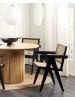 Beliani Esszimmerstuhl WESTBROOK in Schwarz/Braun - (W) 55 x (H) 82 x (L) 58 cm