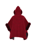 fraully Damen Poncho in Rot