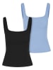 Urban Classics Urban Classics Tank-Tops in black+powderblue