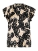 CULTURE Kurzarm-Bluse CUmiso Relaxed fit in Black Palm Leaves