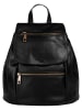 Samantha Look City-Rucksack echt Leder in schwarz