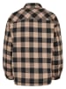 Urban Classics Urban Classics Damen Ladies Flanell Padded Overshirt in black/softtaupe