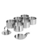 Stoneline Dessertringe & Speiseringe Set, 8-tlg., Edelstahl, rund in Silber