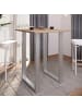 VCM  Holz Bartisch Stehtisch Tisch Tresen Xona 80x50 in Silber / Sonoma-Eiche