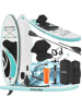 tectake Stand-Up Paddle Board 2in1, Belastbarkeit 200 kg, 288 x 77 x 22,5 cm