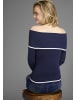 Laura Scott Carmenpullover in marine