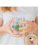 Mr. & Mrs. Panda Blümchentail Glas Pinguin Angelboot mit Spruch in Transparent