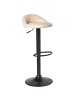 Beliani Drehhocker MEEDER in Beige/Schwarz - (W) 38 x (H) 69 x (L) 40 cm