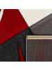 KADIMA DESIGN Teppich Kurzflor Karo Wohnzimmer in Rot