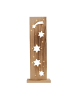 näve LED-Holz-Dekoleuchte "STERNE" in braun - (L)21,5cm x (B)11cm x (H)60cm