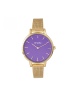 Simplify Die 5800 Mesh-Armbanduhr in Gold/Purple
