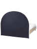 Beliani Doppelbett MILLAY in Weiß/Schwarz/Braun - (W) 156 x (H) 130 x (L) 211 cm