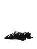 The Attico Schwarz Leder Flach Sandalen