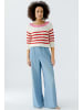 Oui Pullover in white red