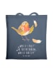 Mr. & Mrs. Panda Schultasche Rotkehlchen Federn mit Spruch in Indigo Blue