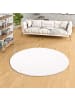 Pergamon Fellteppich Luxus Super Soft Plush Rund in Weiss