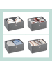 relaxdays Kommode in Grau/ Braun - (B)43 X (H)85 x (T)33 cm