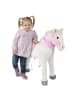 Pink Papaya Stehpferd für Kinder " 75 cm Molly Spielpferd " in Weiß/Weiß