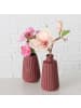 Boltze Vase Esko 2er-Set in dunkelrot