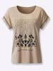 WITT WEIDEN Kurzarmshirt in sand-bedruckt
