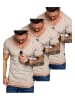 Amaci&Sons Herren 3er-Pack T-Shirts 3. NYC in (3x Beige)