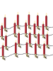 MARELIDA LED Weihnachtskerzen Lichterkette 20 Baumkerzen L: 9,5m in rot
