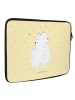 Mr. & Mrs. Panda Laptop Tasche Eisbär Umarmen ohne Spruch in Gelb Pastell
