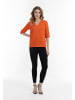 Usha Damen Blusenshirt Mit Spitze in Orange