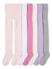 TupTam Mädchen Strickstrumpfhosen Bunt Gemustert 6er Pack in rosa/gelb