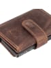 Greenburry Vintage Geldbörse RFID Schutz Leder 8 cm in brown