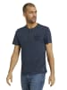 Tom Tailor Tom Tailor Shirt T-Shirt in Melange Optik in dunkelblau