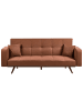 Beliani Schlafsofa HJULBY in Braun - (W) 220 x (H) 90 x (L) 82 cm