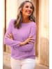GOLDNER Kaschmirpullover Kaschmirpullover mit U-Boot Ausschnitt in violett