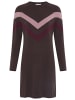 Tamaris Strickkleid in braun bordeaux gemustert